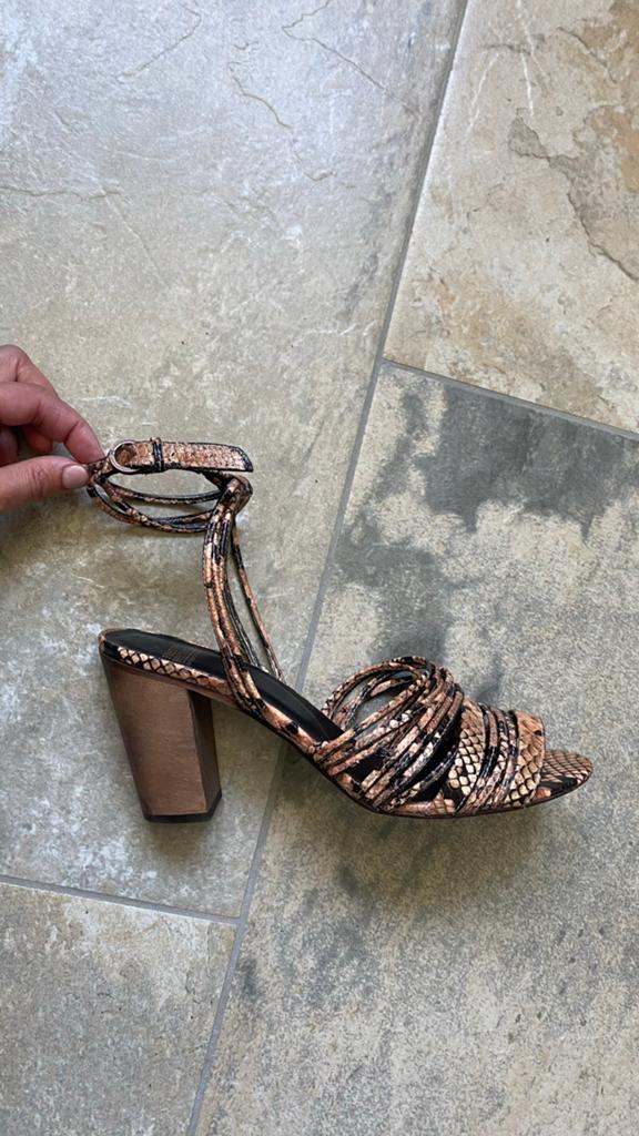 Fred de la Bretoniere sandalen met slangenprint, Bruin, Nieuw, Sandalen of Muiltjes, Ophalen of Verzenden