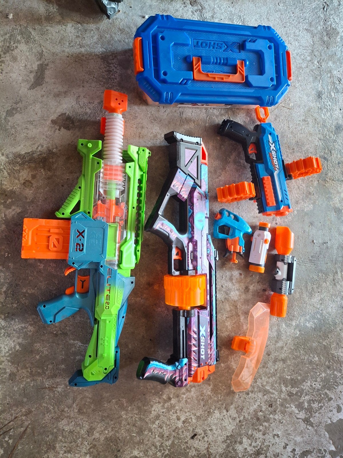 Grote set X-Shot en Nerf blasters met veel pijltjes, Ophalen, Gebruikt, Jongen of Meisje