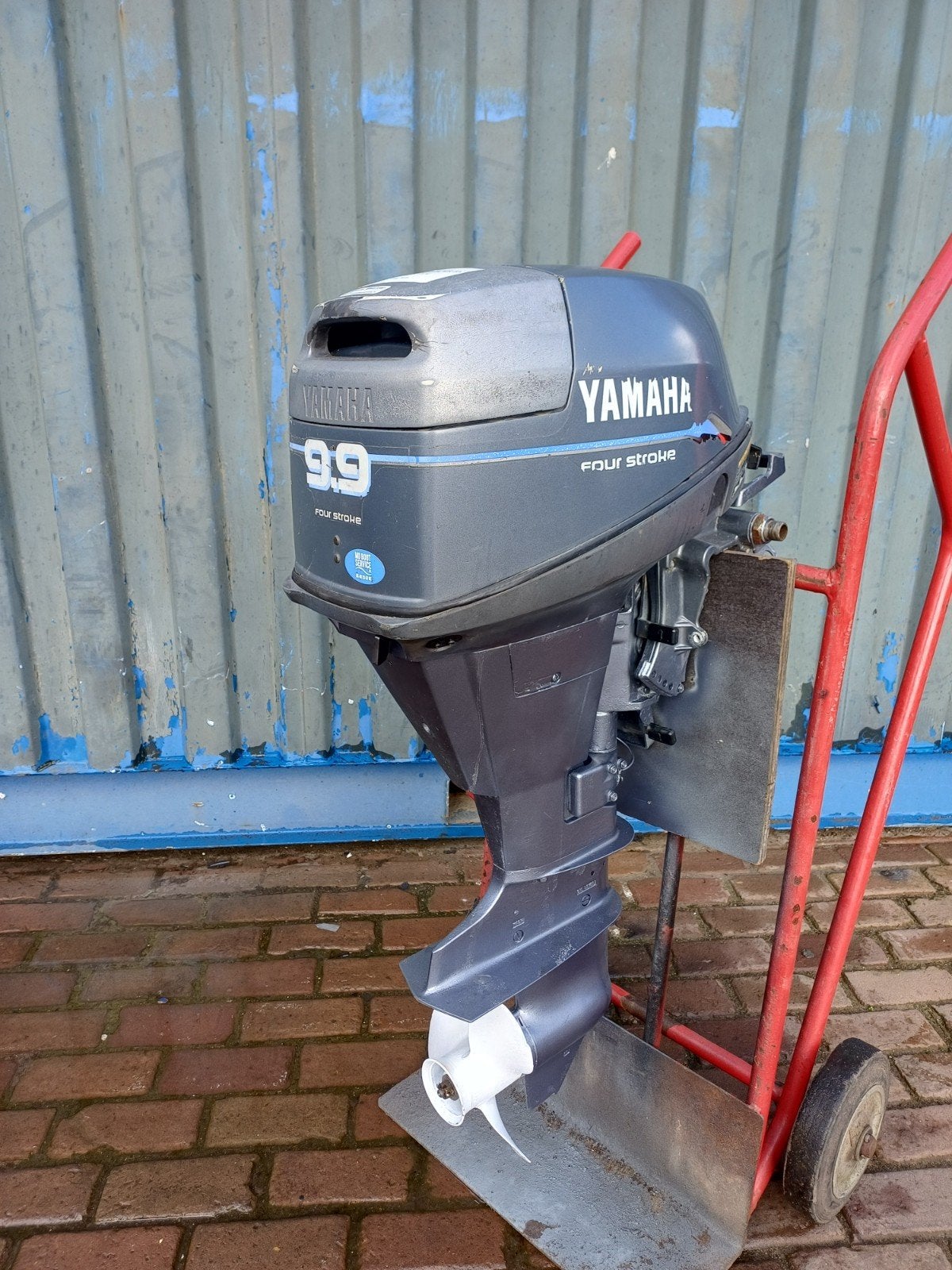 yamaha 9.9 pk 4-takt kortstaart elektrische start afstbed, Ophalen, 10 tot 30 pk, Gebruikt, Met afstandsbediening