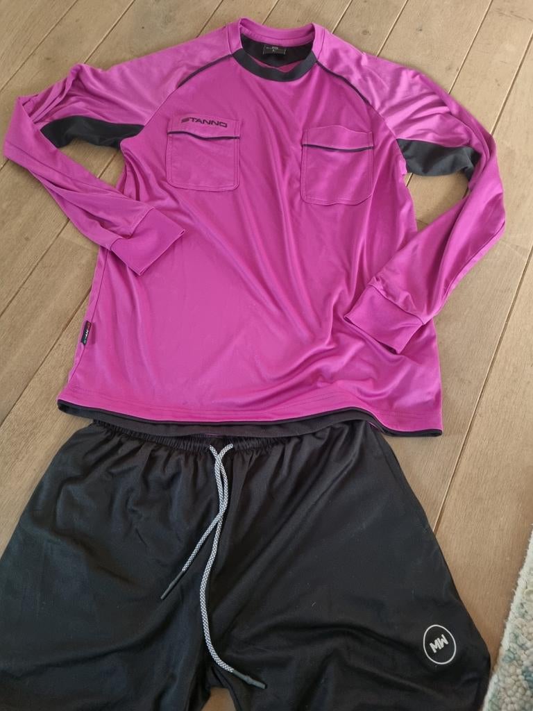Stanno Scheidsrechter Shirt Maat L Paars/Roze + Gratis Broek, Maat L, Ophalen of Verzenden, Zo goed als nieuw, Set