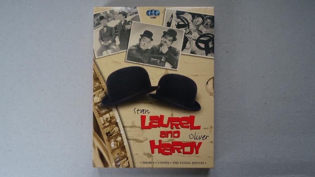 3 DVD’s van Stan Laurel en Oliver Hardy, Alle leeftijden, Ophalen of Verzenden, Zo goed als nieuw, Komedie