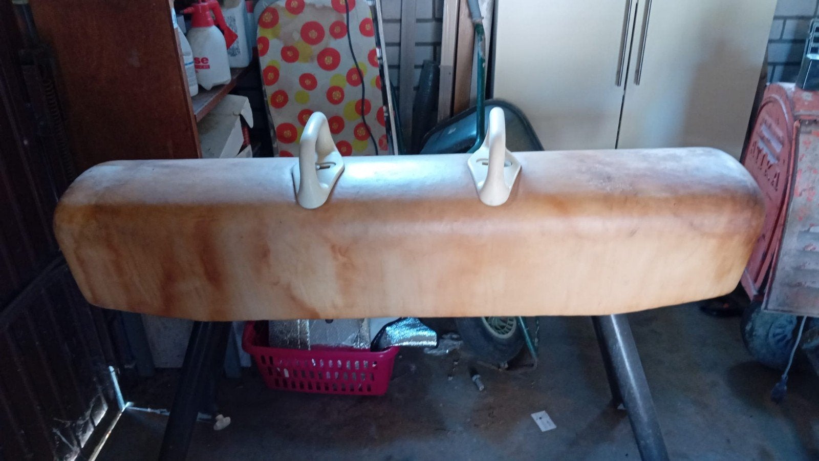 Turnpaard met beugels - Reuther, Sport en Fitness, Turnen, Ophalen, Gebruikt, Bruin, Materiaal