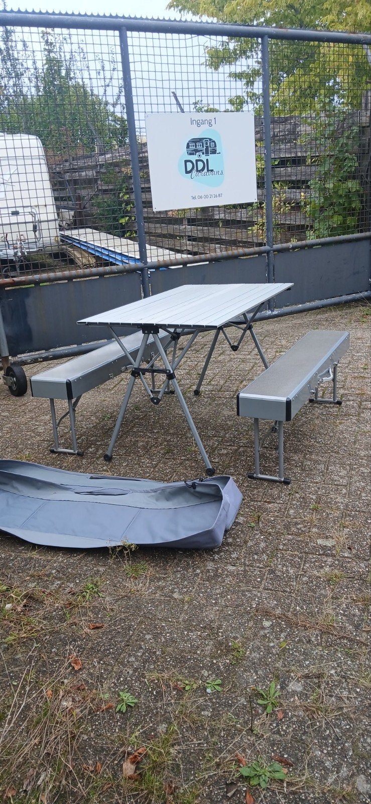 Adventuridge opvouwbare picknicktafel, Caravans en Kamperen, Ophalen, Gebruikt