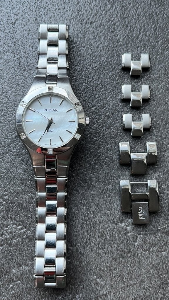 Zilverkleurig horloge Pulsar, Overige merken, Staal, Gebruikt, Staal
