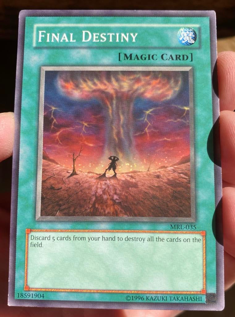 Yu-Gi-Oh! Final Destiny MRL Old US Magic Print !, Ophalen of Verzenden, Gebruikt, Losse kaart
