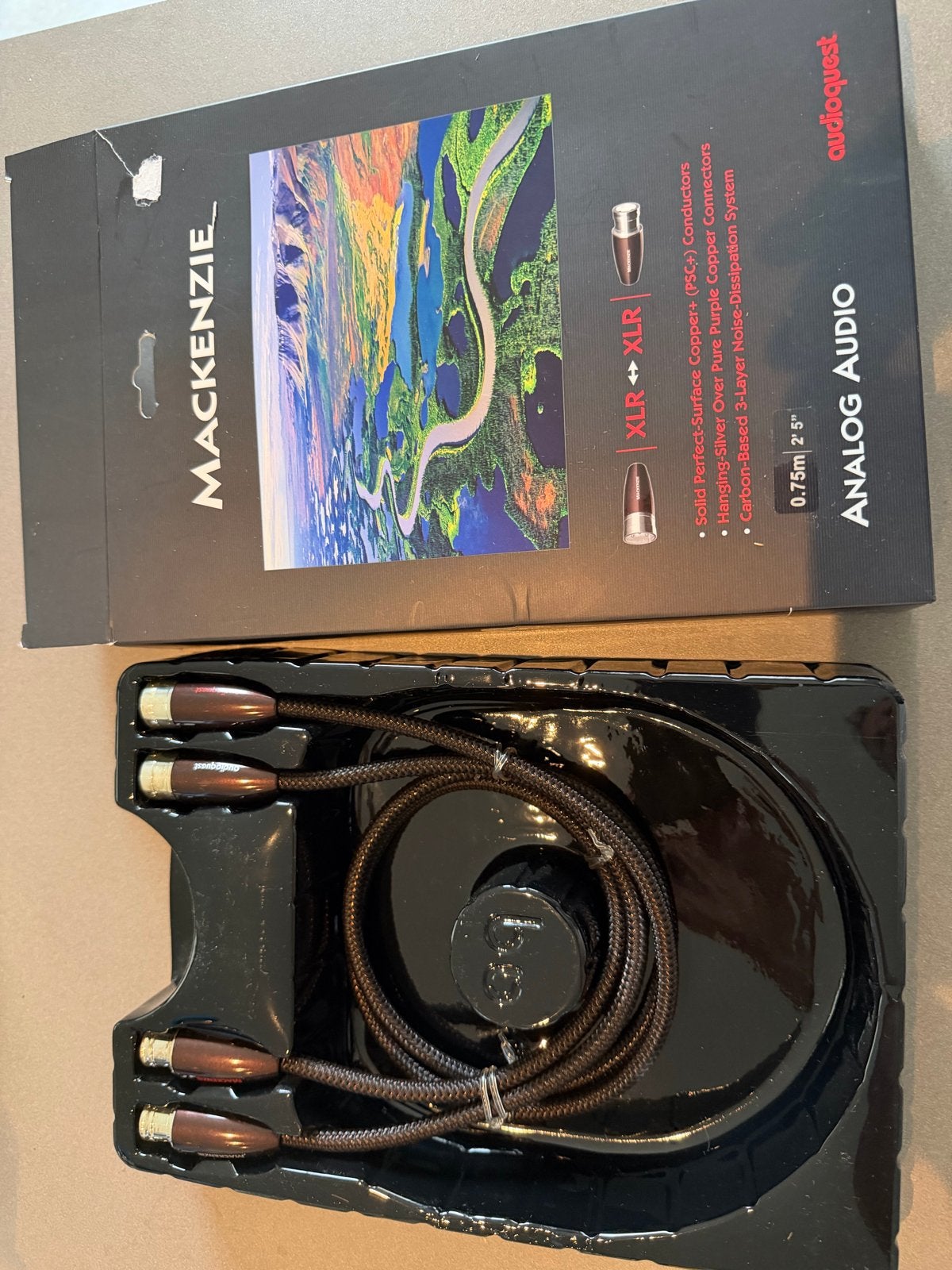 Audioquest Mackenzie XLR 0,75 meter interlink kabel, Ophalen, Zo goed als nieuw, Minder dan 2 meter, Interlink-kabel