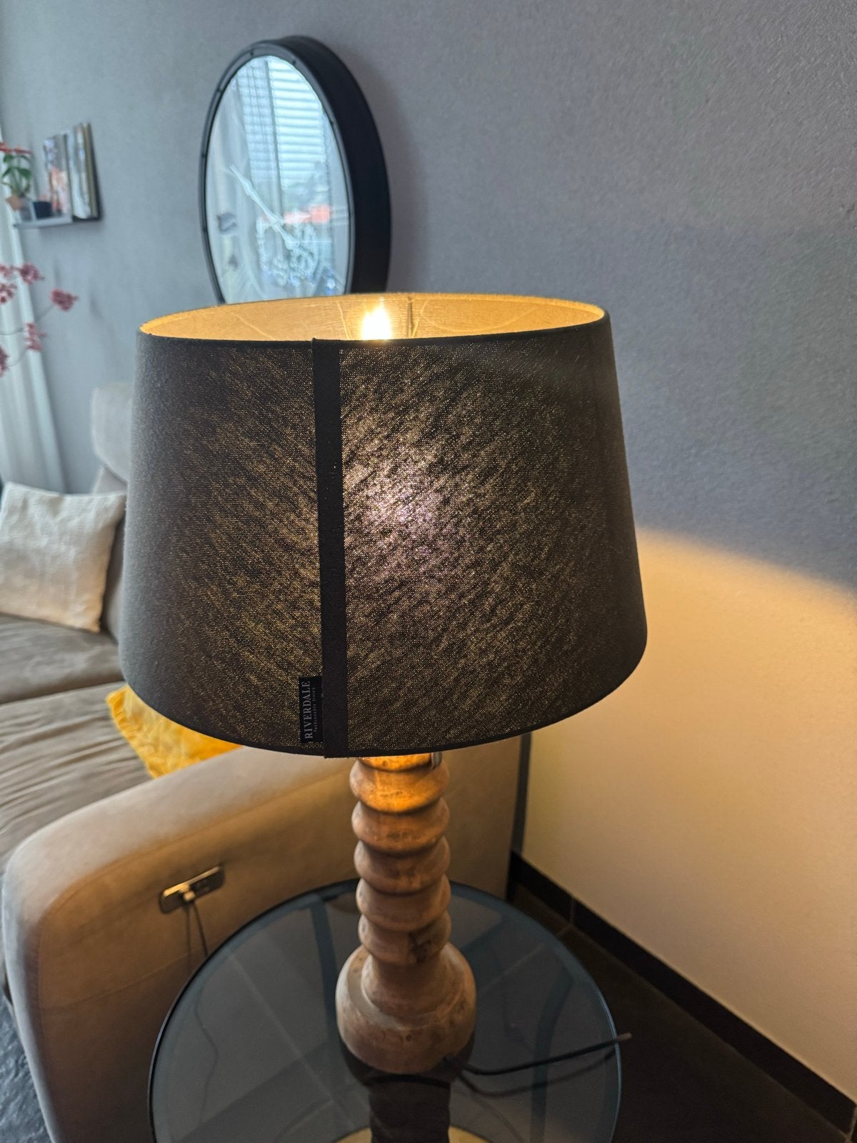 Riverdale schemerlamp 70 cm met kap, Ophalen, Gebruikt, Met kap, Schemerlamp
