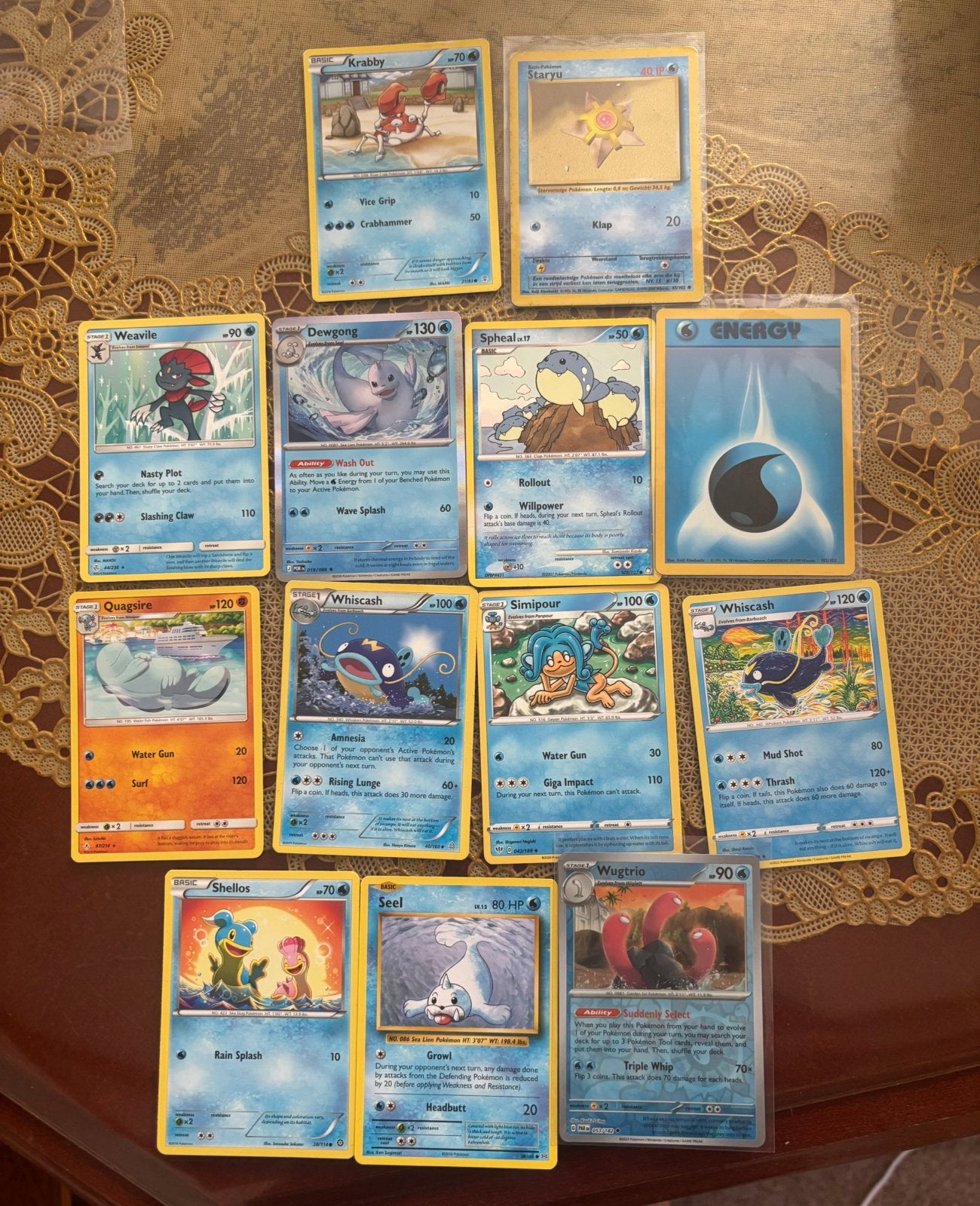 Water pokemon set 2, Verzenden, Zo goed als nieuw