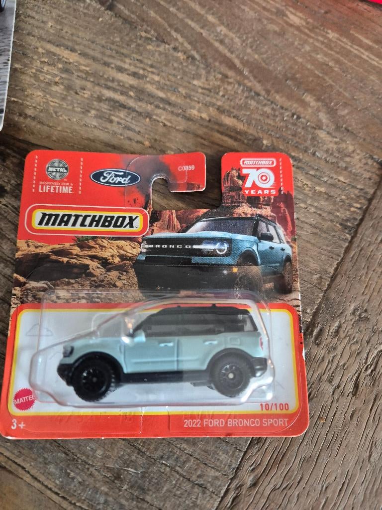 Matchbox Ford bronco sport 2022 zilver, Ophalen of Verzenden, Nieuw, Auto