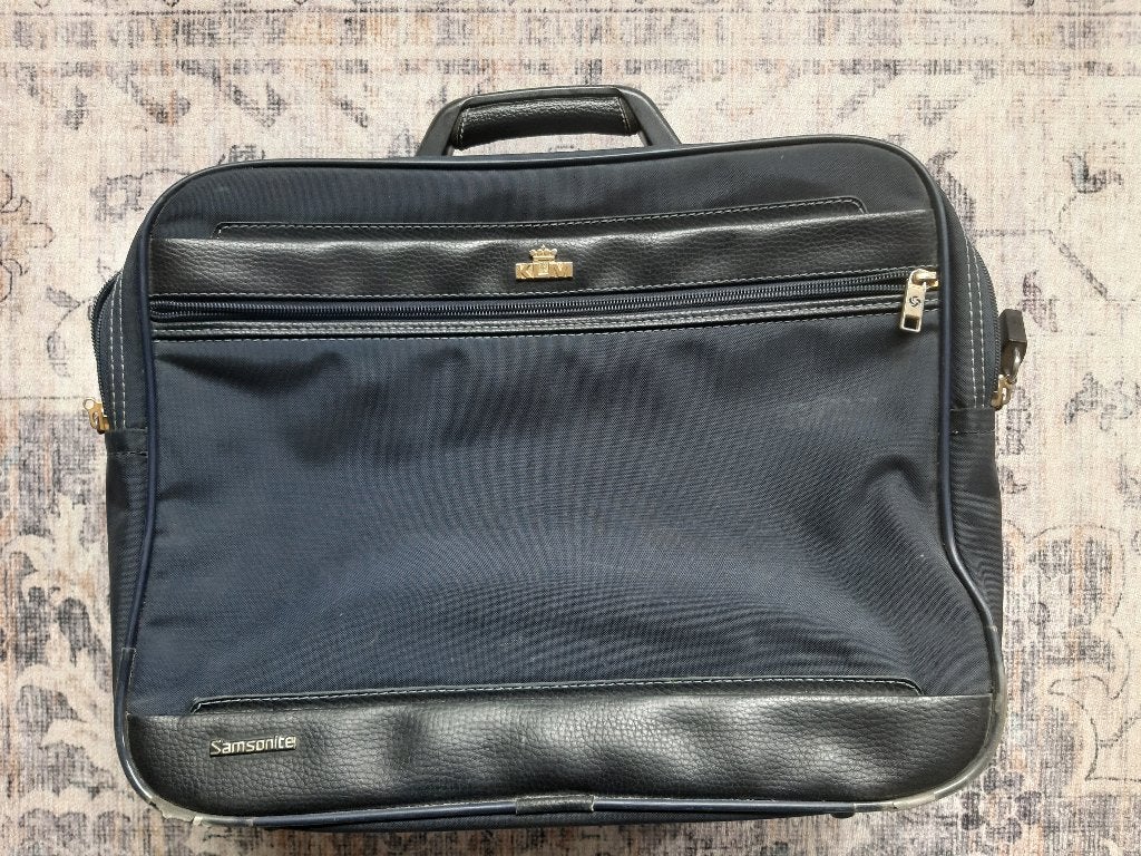 Vintage KLM Samsonite boordtas steward crew bemanning, 40 tot 60 cm, Gebruikt, Minder dan 35 cm, Minder dan 20 cm