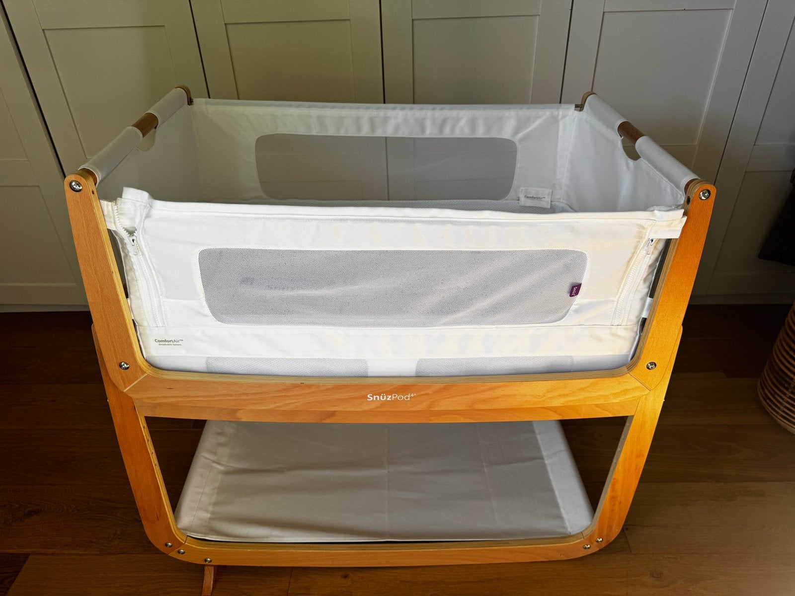 SNUZPOD 4 co-sleeper, kleur naturel, zo goed als nieuw, Ophalen, Zo goed als nieuw, Wieg