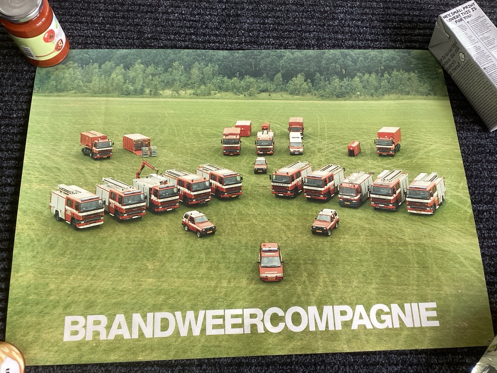 DAF Brandweercompagnie poster 70x50 cm, Ophalen of Verzenden