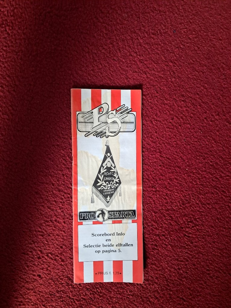 Sparta - Roda J.C. 1982/1983, Ophalen of Verzenden, Gebruikt, Roda JC, Boek of Tijdschrift