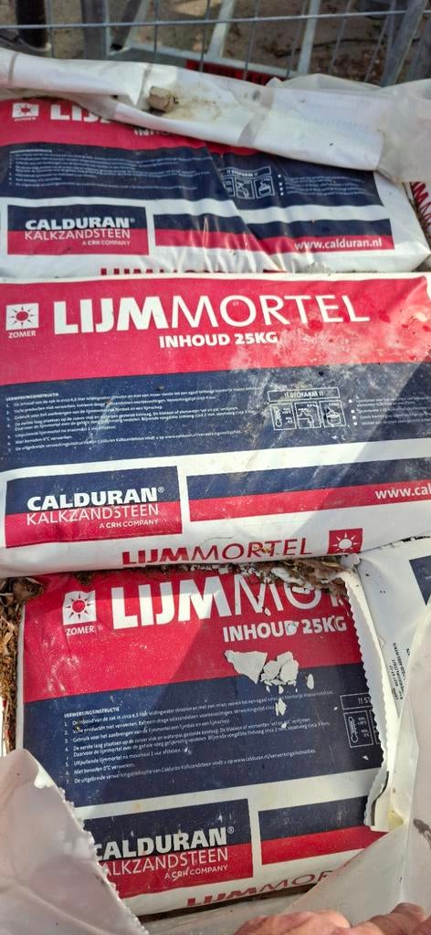 35 zakken kalkzandsteenlijm lijmmortel, Ophalen, Nieuw, Kalkzandstenen