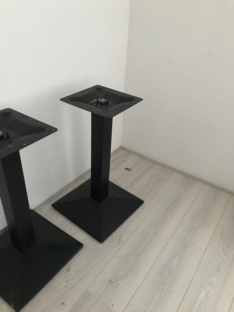 Tafelpoot zwart 2 stuks, Huis en Inrichting, Ophalen, Tafelpoot, 50 tot 100 cm, Vierkant
