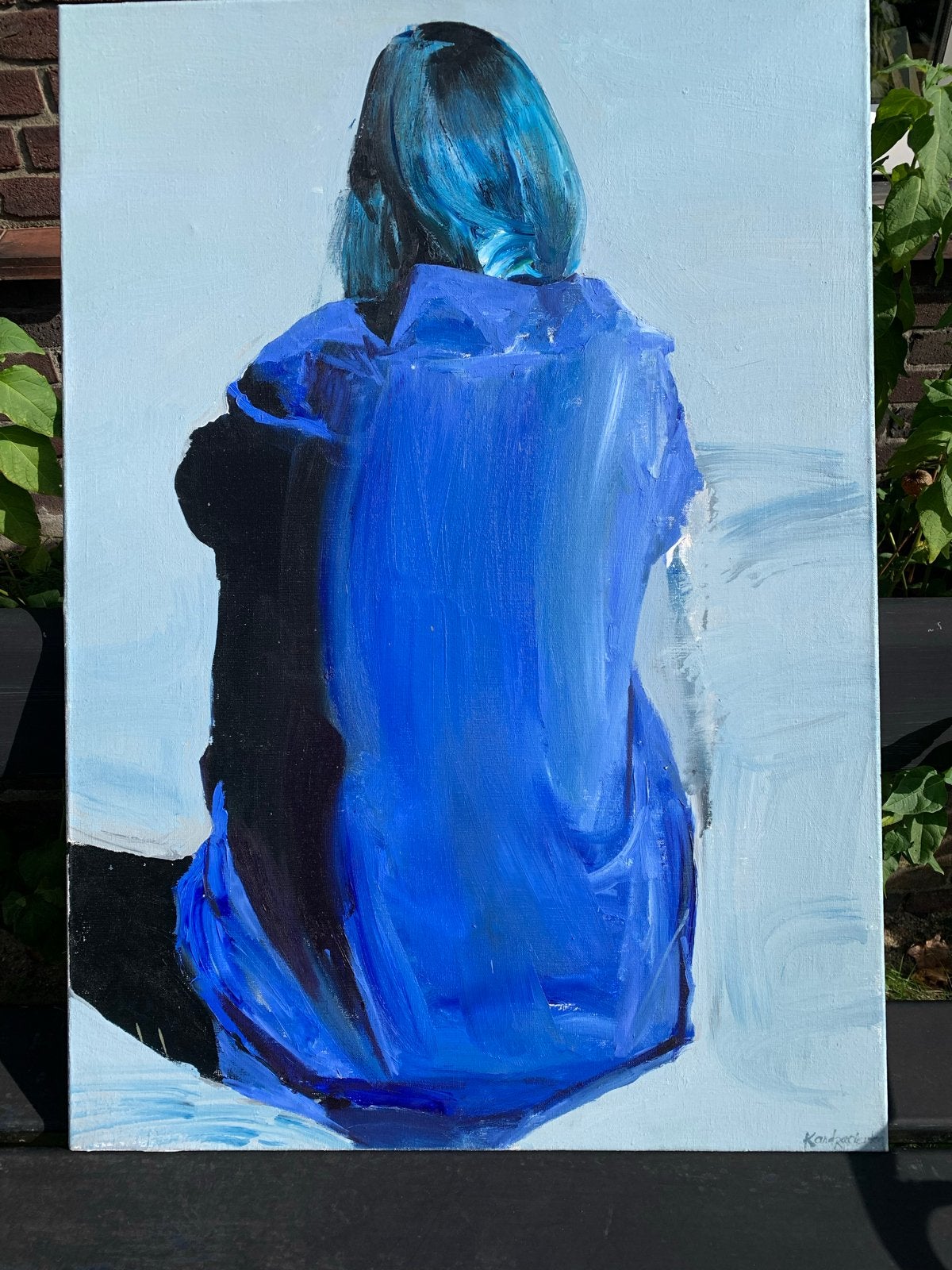 Tania Kandracienka (1980) - Prachtig modern schilderij, Figuren, Handgeschilderd, Ophalen of Verzenden, Gemengde techniek