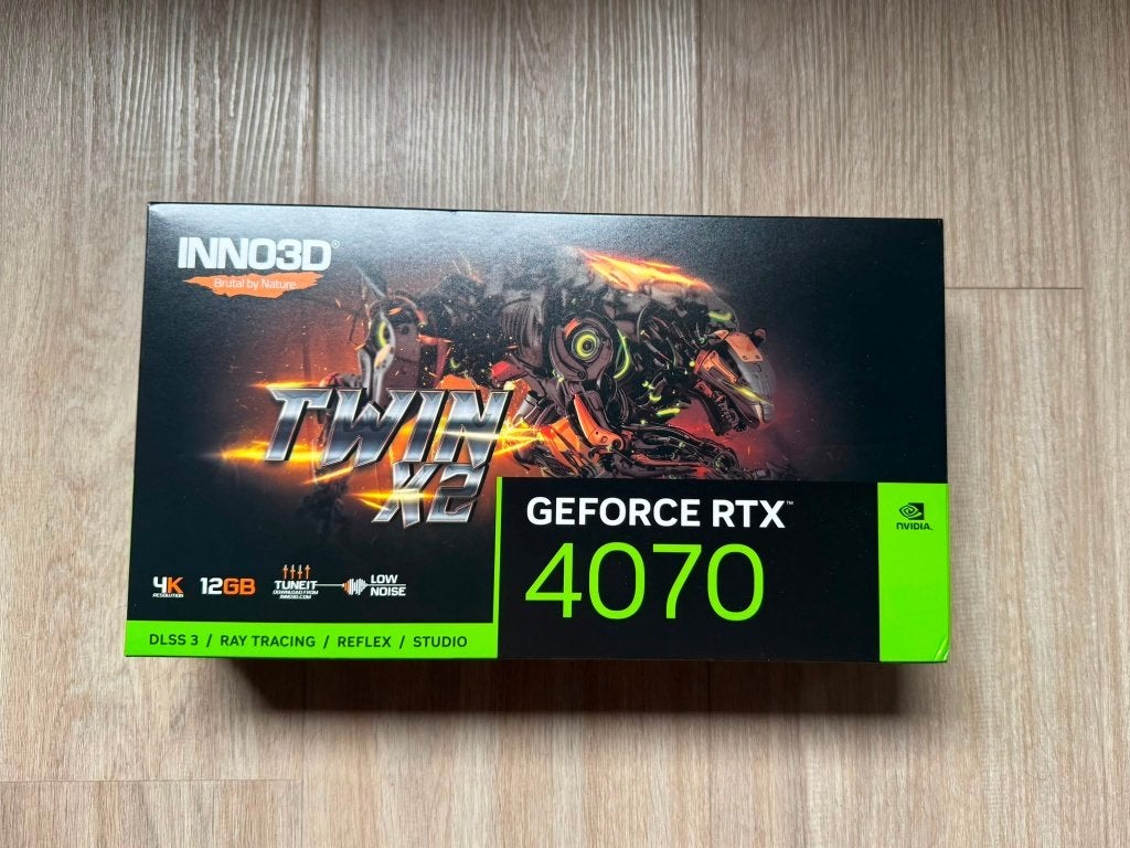 Inno3D GeForce RTX 4070 Twin X2 - 12GB GDDR6X Videokaart, Computers en Software, Videokaarten, Ophalen, GDDR6, PCI-Express 4, Zo goed als nieuw