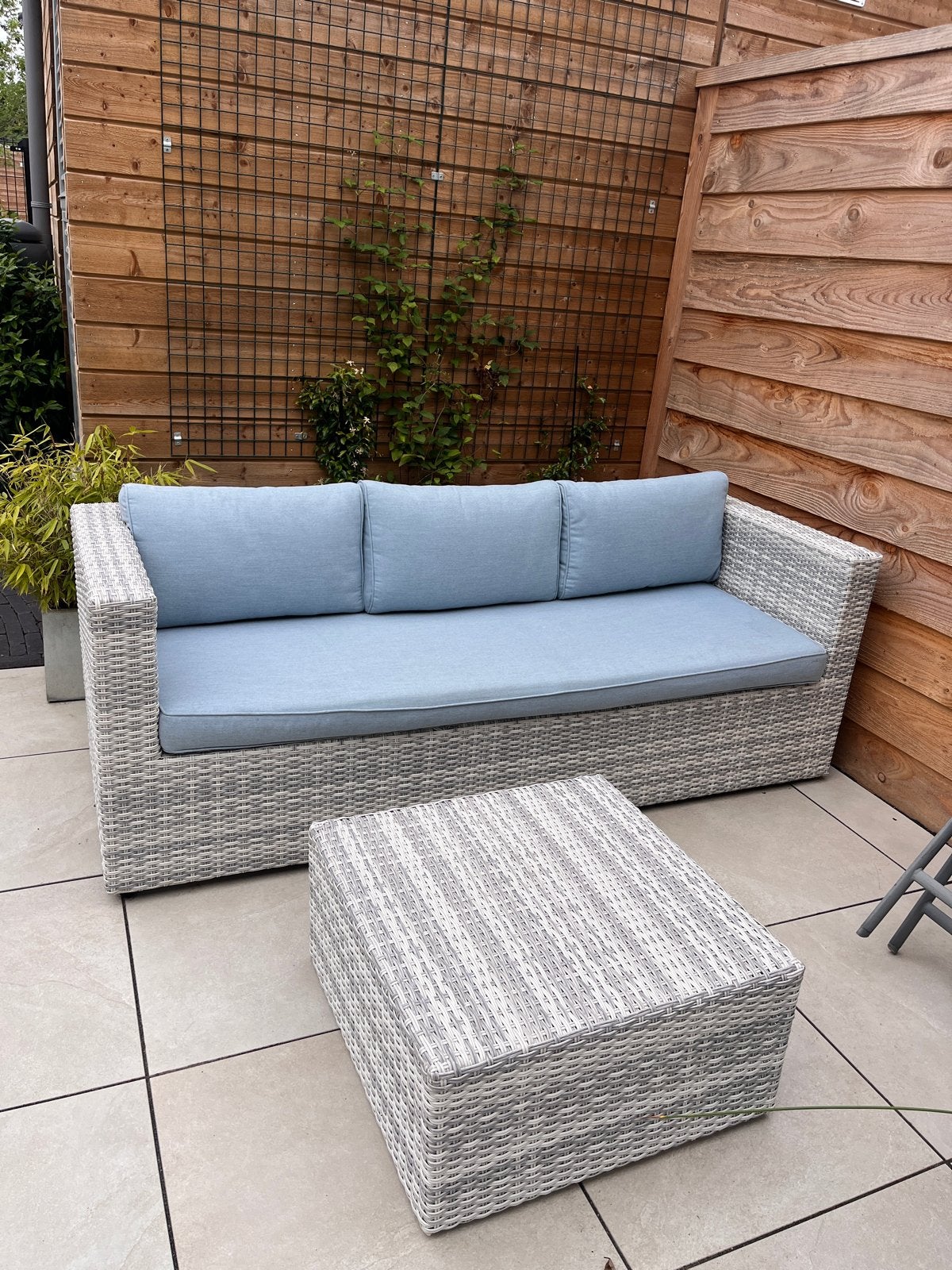Loungebank, Ophalen, Gebruikt, Hocker, Loungeset