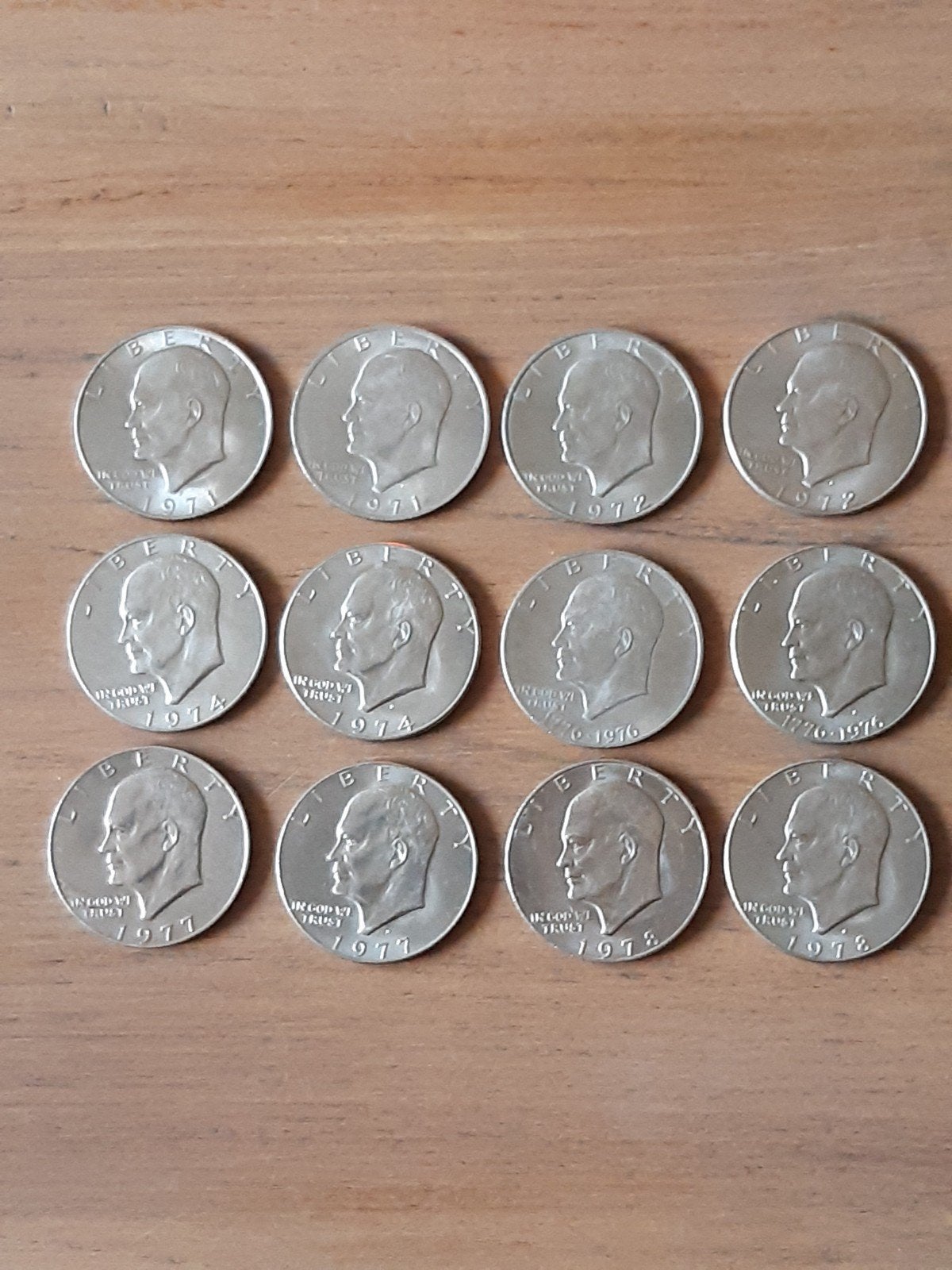 12 eisenhouwerdollar usa  kk f.9.9, Postzegels en Munten, Munten | Amerika, Ophalen of Verzenden, Noord-Amerika