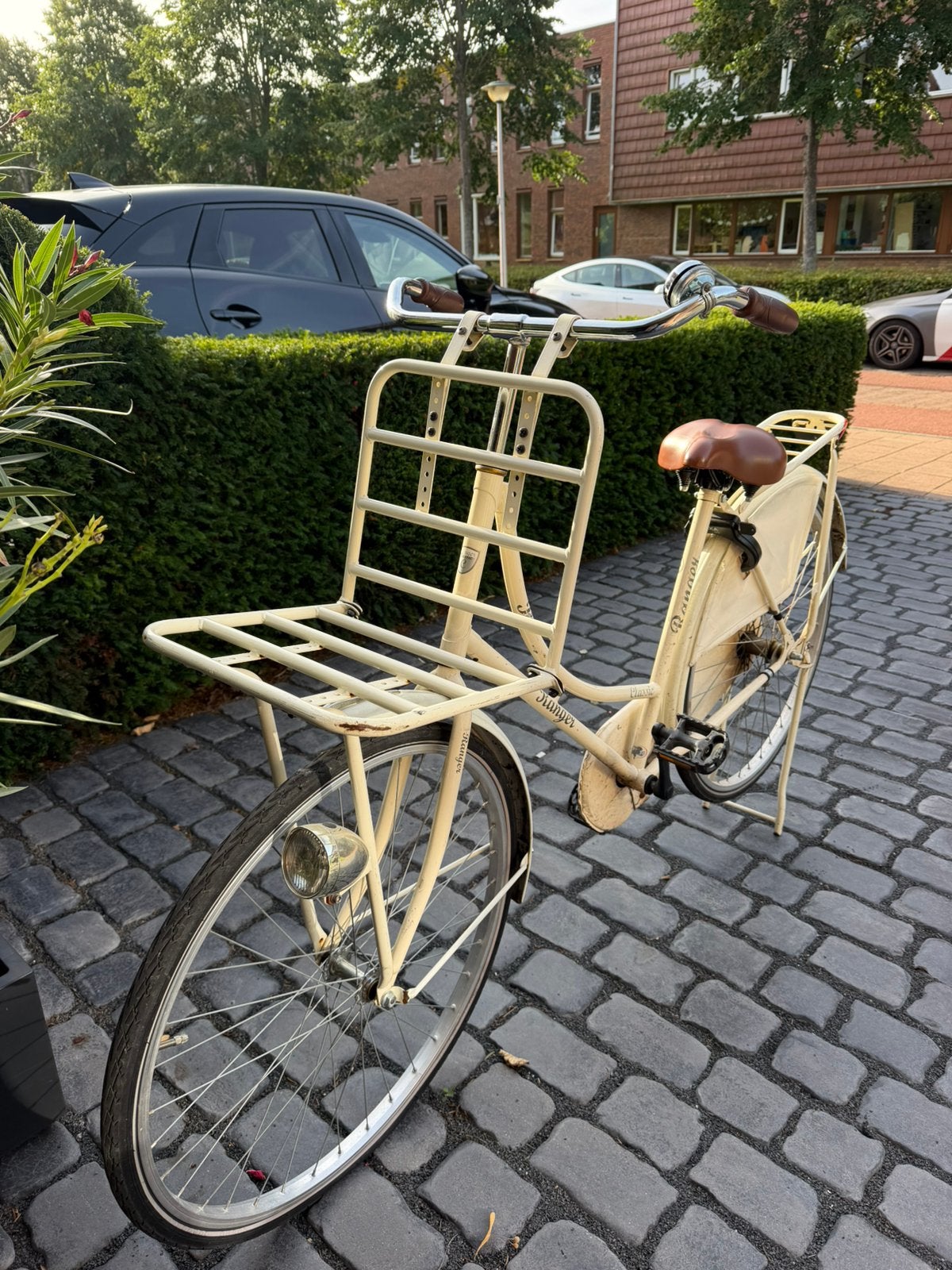 Ranger Damesfiets met voordrager - beige, Terugtraprem, Ophalen, Overige merken, 53 tot 56 cm