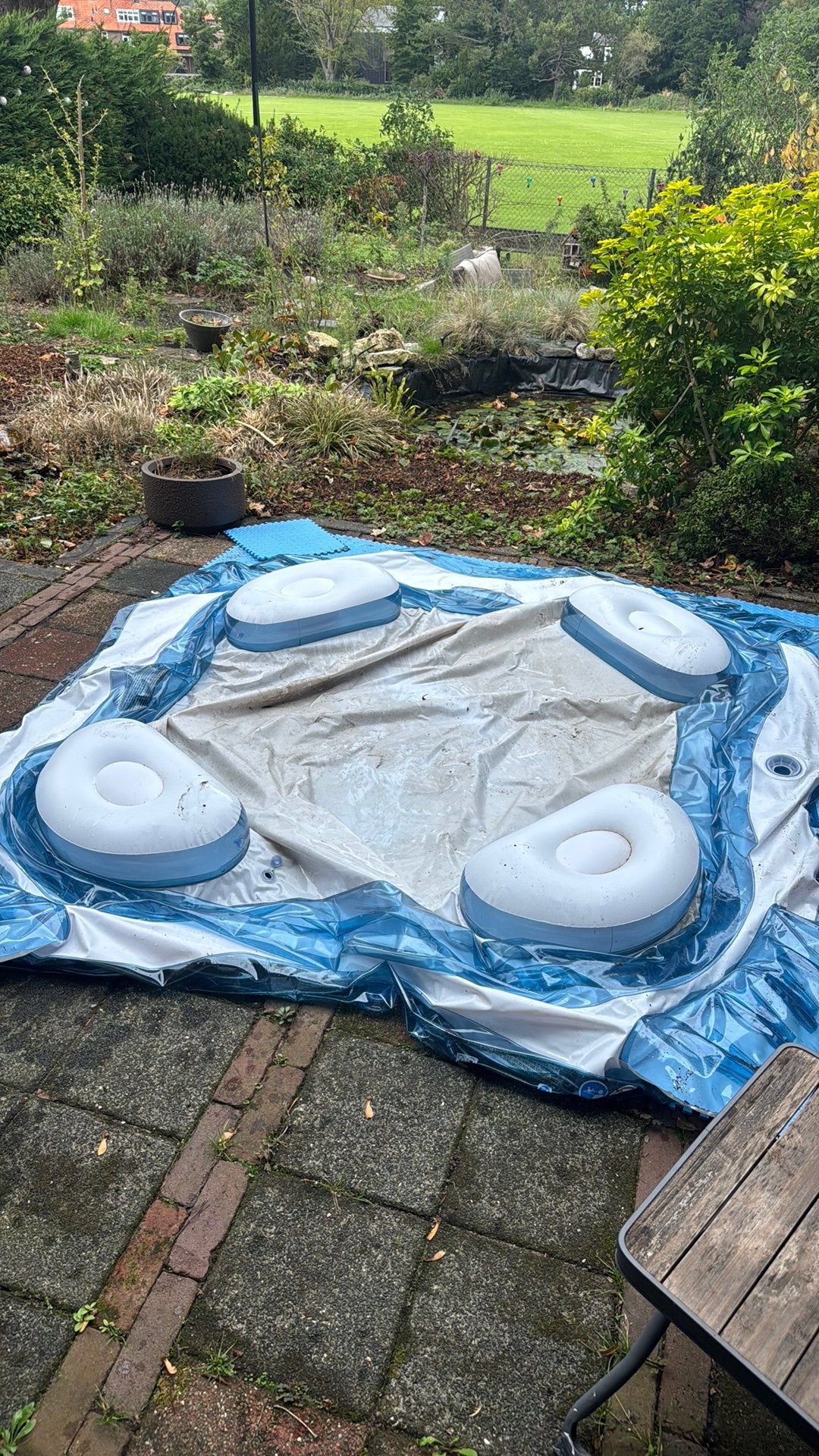 Zwembad 4 pers, Tuin en Terras, Ophalen, Minder dan 80 cm, Opzetzwembad, Rechthoekig