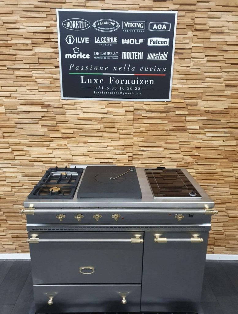 Lacanche gasfornuis 110cm RVS met Coupe De Feu en Grillplaat, Niet ingevuld, 60 cm of meer, Niet ingevuld, Ophalen of Verzenden