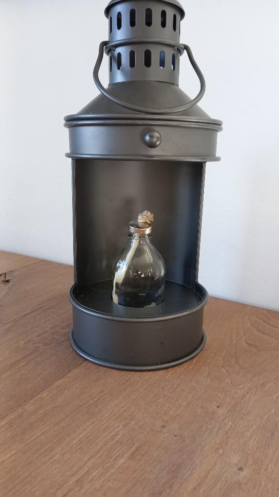 Te koop nieuwe Olielamp voor binnen en buiten, Huis en Inrichting, Tafels | Sidetables, Ophalen, Rond, Nieuw, Metaal