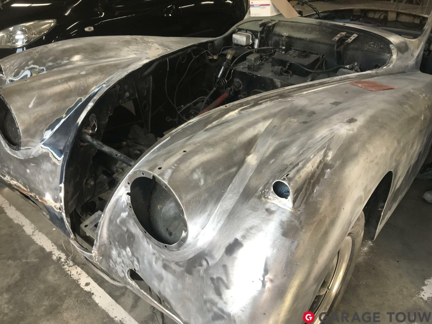 Jaguar XK 140 DHC Restauration project, Auto's, 12 maanden, Achterwielaandrijving, Blauw, Bedrijf