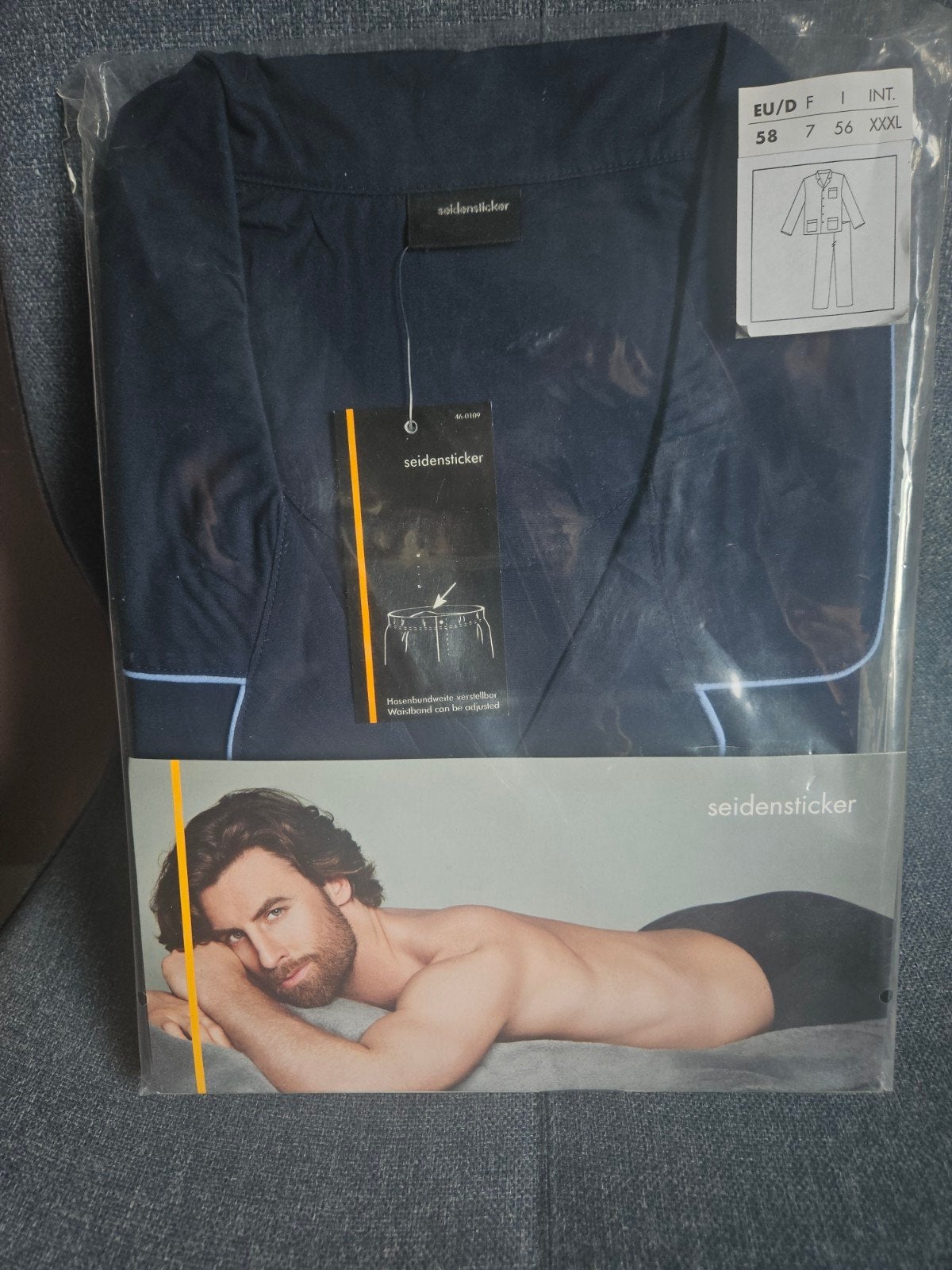 Seidensticker Pyjama Heren. Blauw, Maat XXXL, Nieuw, Ophalen of Verzenden, Nieuw, Overige maten, Seidensticker