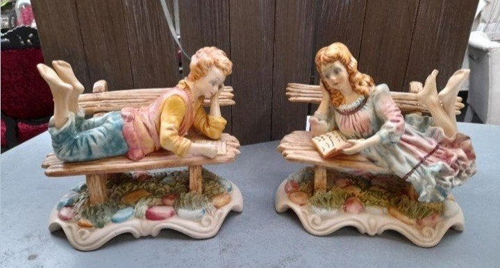 Antieke set porseleinen beelden capodimonte, Ophalen of Verzenden