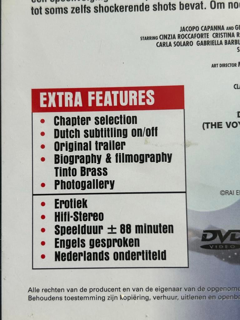 PO-BOX - Tinto Brass DVD - Erotische film met Nederlandse on, Cd's en Dvd's, Dvd's | Overige Dvd's, Vanaf 16 jaar, Ophalen of Verzenden