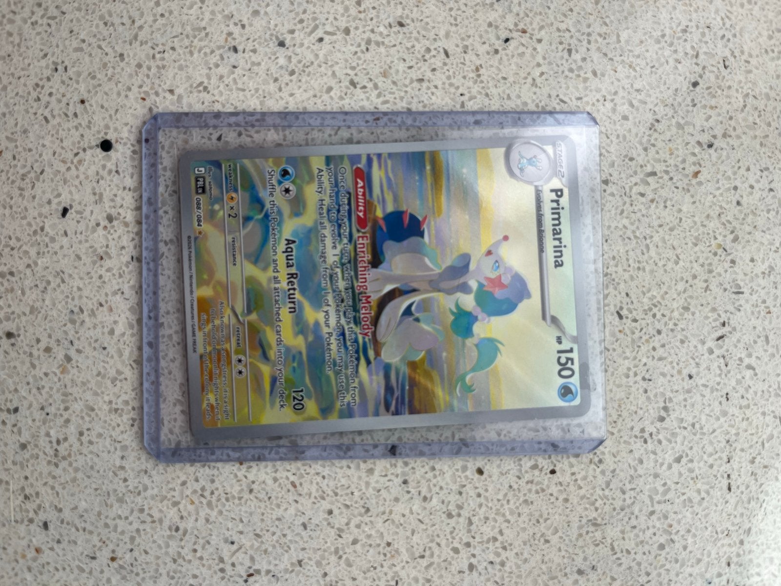 Primarina V Full Art Pokémon Kaart (SWSH253), Ophalen of Verzenden, Zo goed als nieuw, Losse kaart