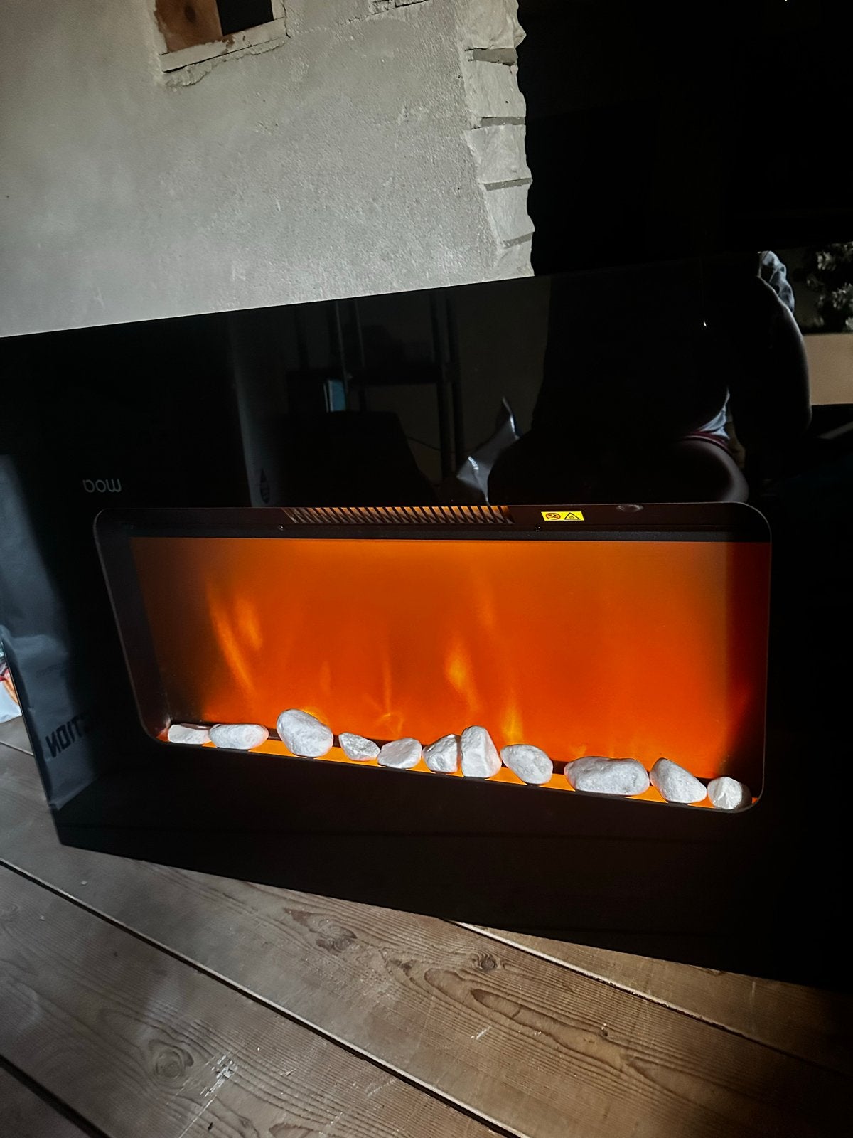 Elektrische sfeerhaard met verwarming, Ophalen, Gebruikt, Vrijstaande haard, Elektrische haard