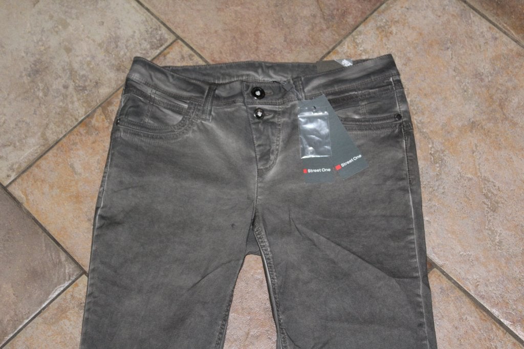 Street One Luis stretch groene broek 36/32 met prijskaartje