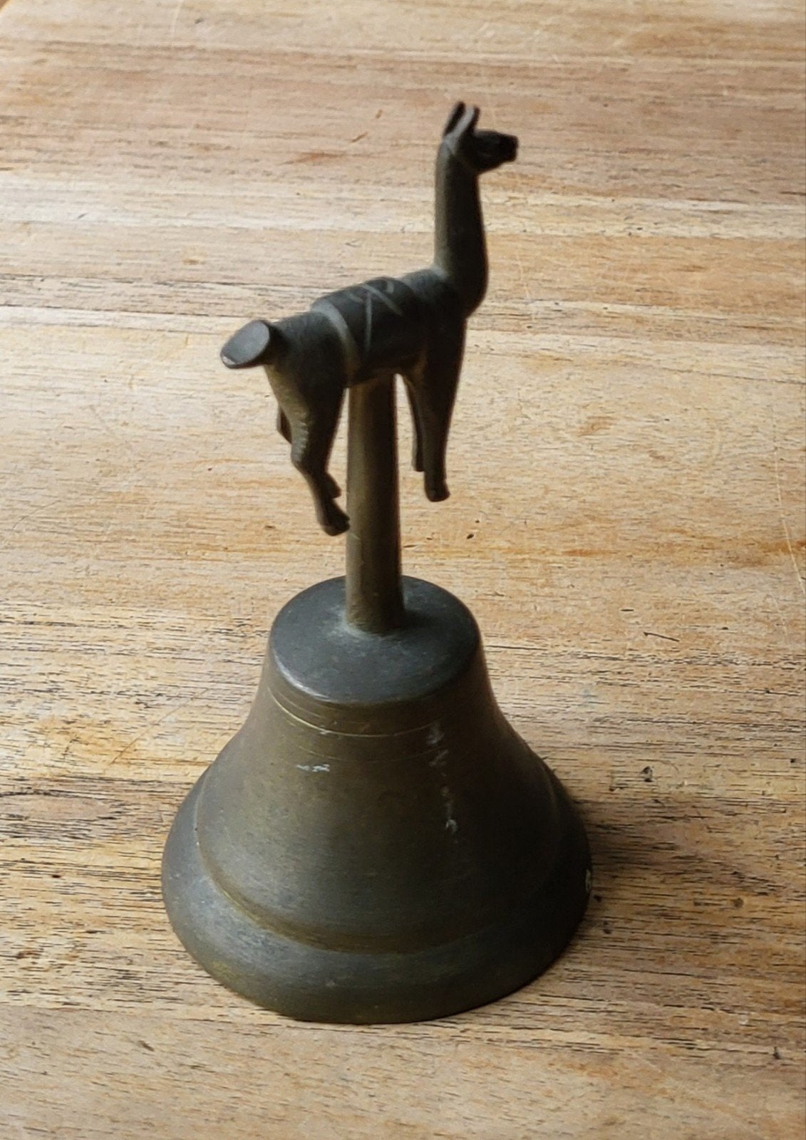 Oude koperen / messing handbel - lama, Antiek en Kunst, Ophalen of Verzenden