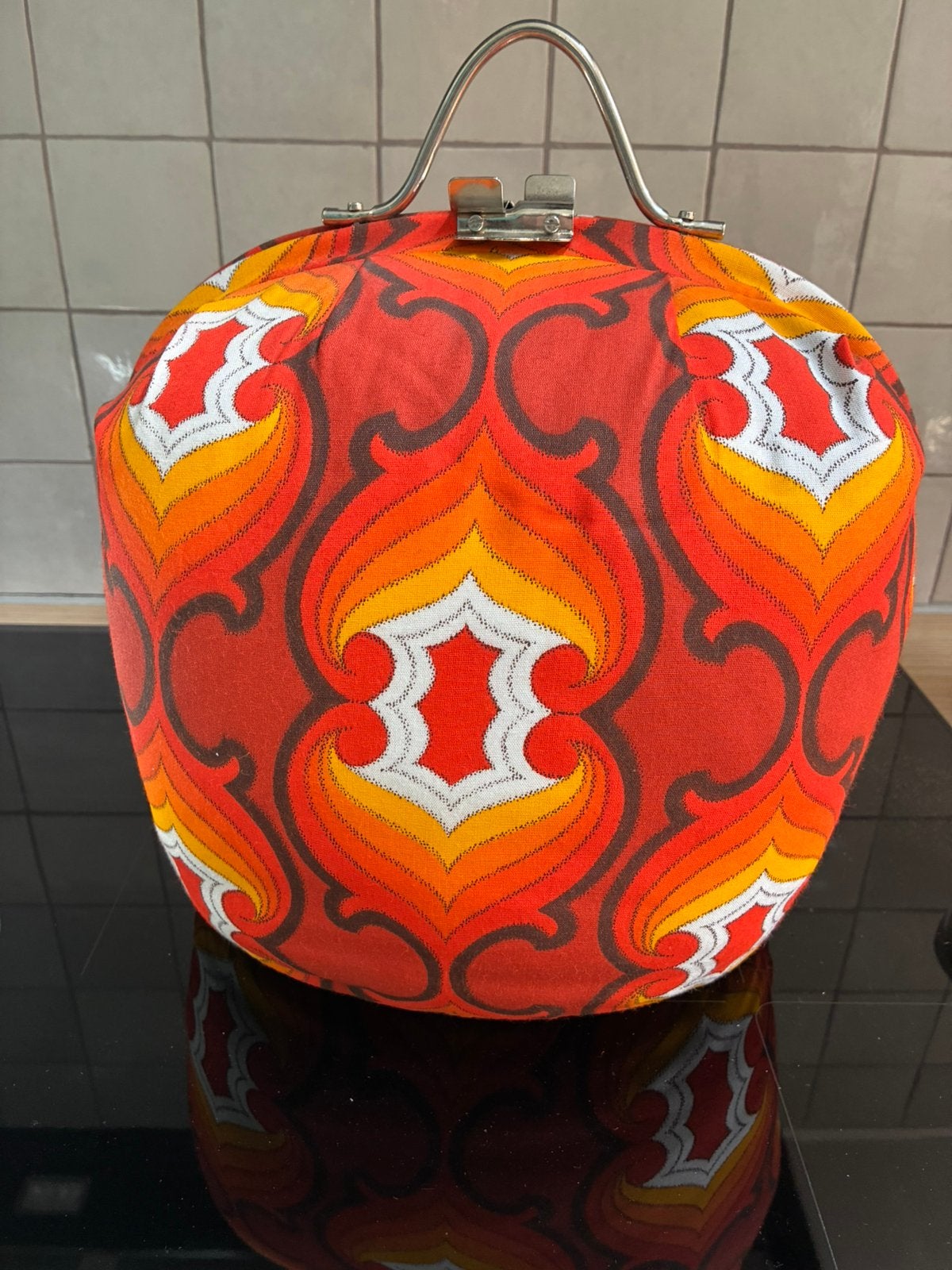 Vintage retro theemuts met theepot van Dille & Kamille, Ophalen of Verzenden, Huis en Inrichting