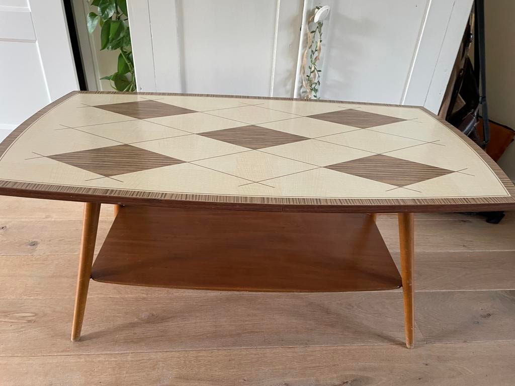 Vintage salon tafel jaren 50-60, Ophalen, Huis en Inrichting