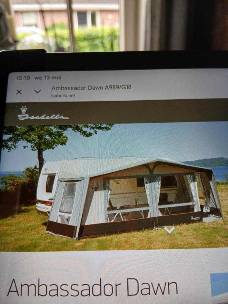 Isabella Ambassador Dawn  G18,, Caravans en Kamperen, Voortenten en Luifels, Ophalen, Zo goed als nieuw