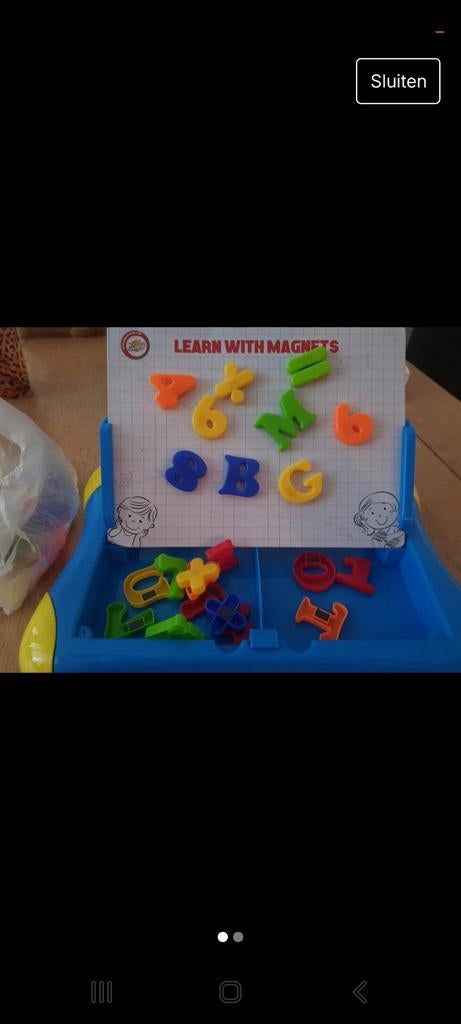 Magnetisch Leerbord met Letters en Cijfers, Ophalen of Verzenden, Gebruikt, Overige typen