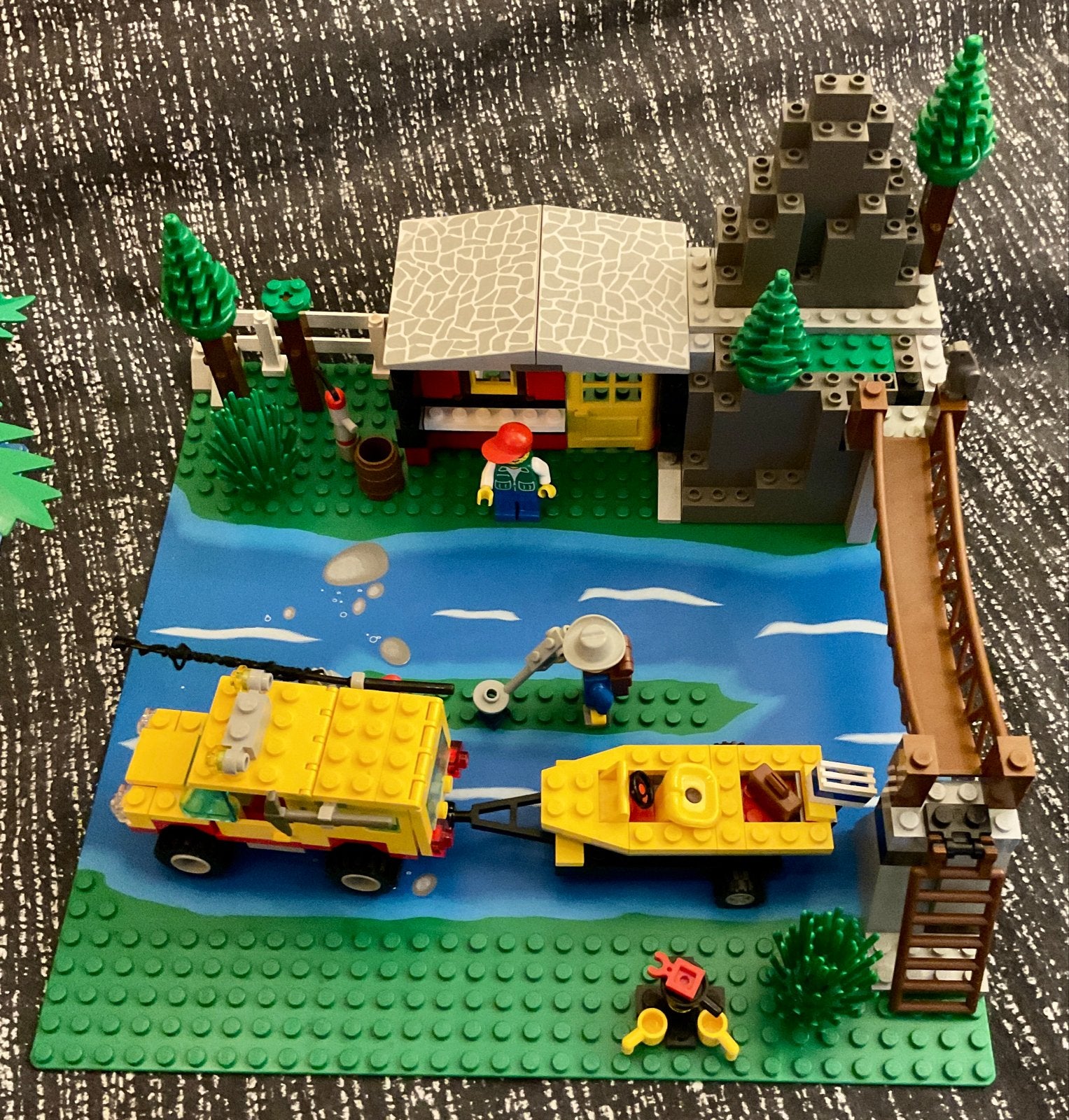 Lego System 6552 + 6260 Rocky river retreat/shipwreck island, Ophalen, Gebruikt