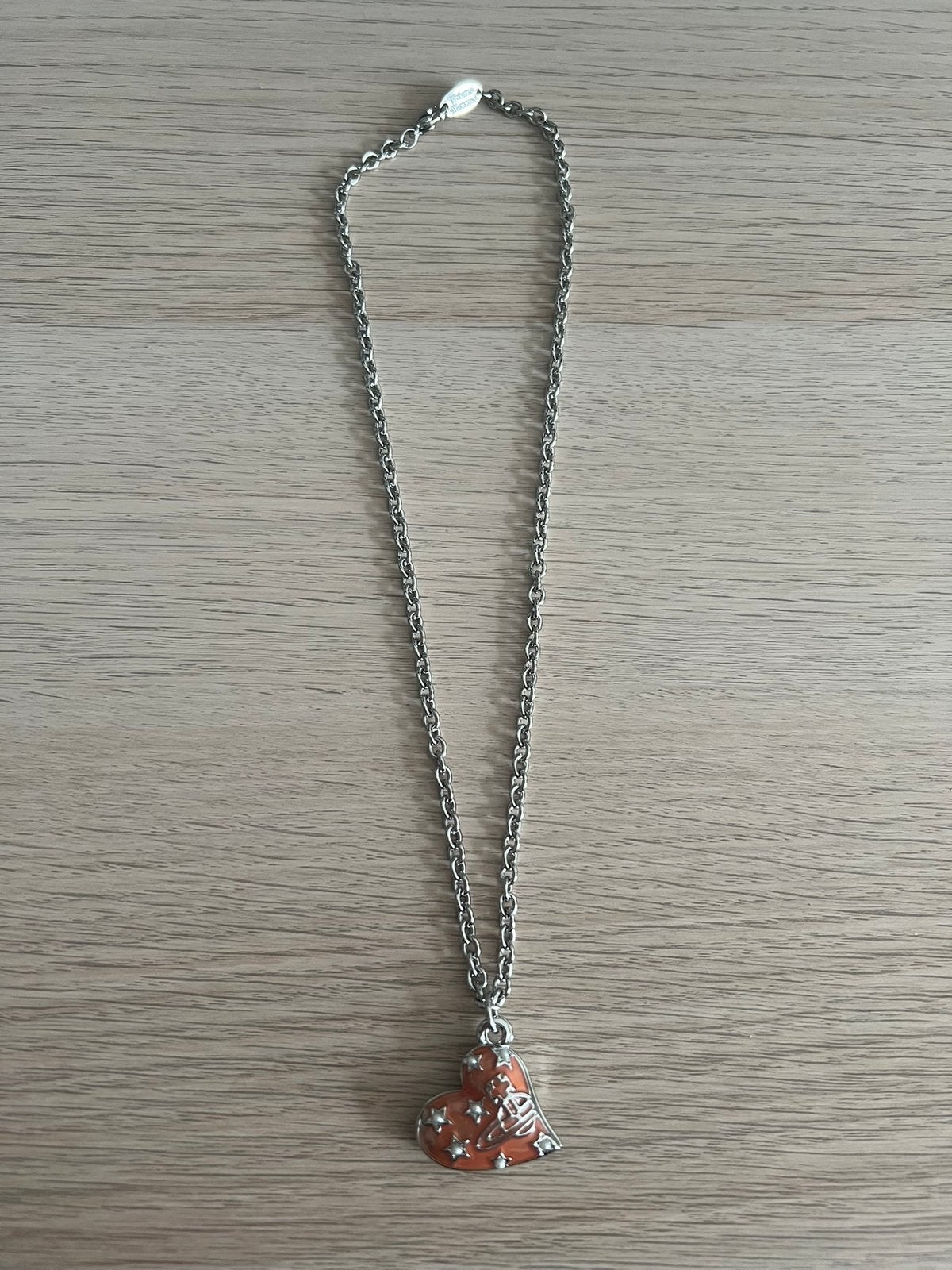 Vivienne westwood double heart necklace, Ophalen of Verzenden, Zo goed als nieuw, Goud, Overige materialen