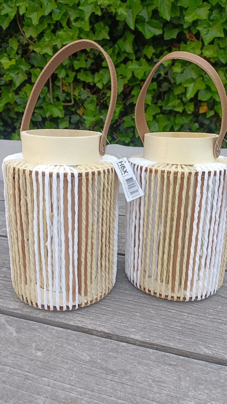 2 nieuwe lantaarns HBX natural living, Ophalen of Verzenden, Nieuw, Overige materialen, Minder dan 25 cm