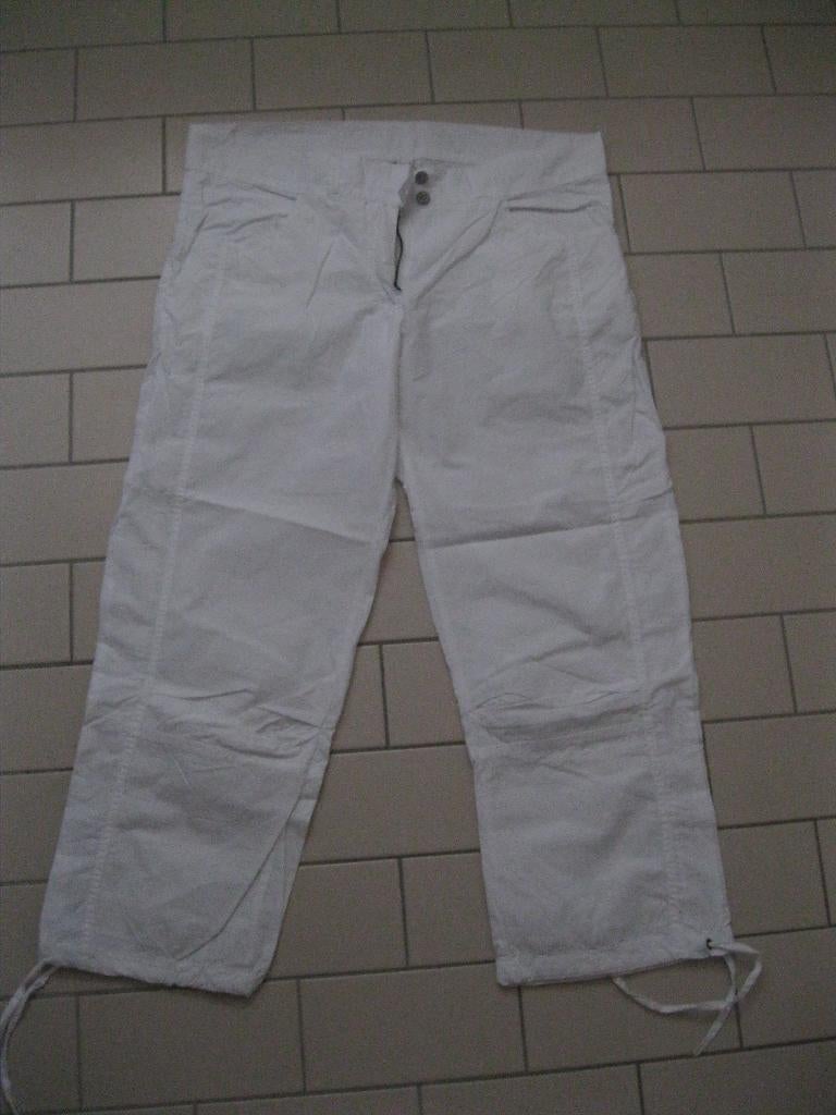 maat M, (40) 1 nieuwe witte Zeeman broek / capri, Maat 38/40 (M), Zeeman, Wit, Nieuw