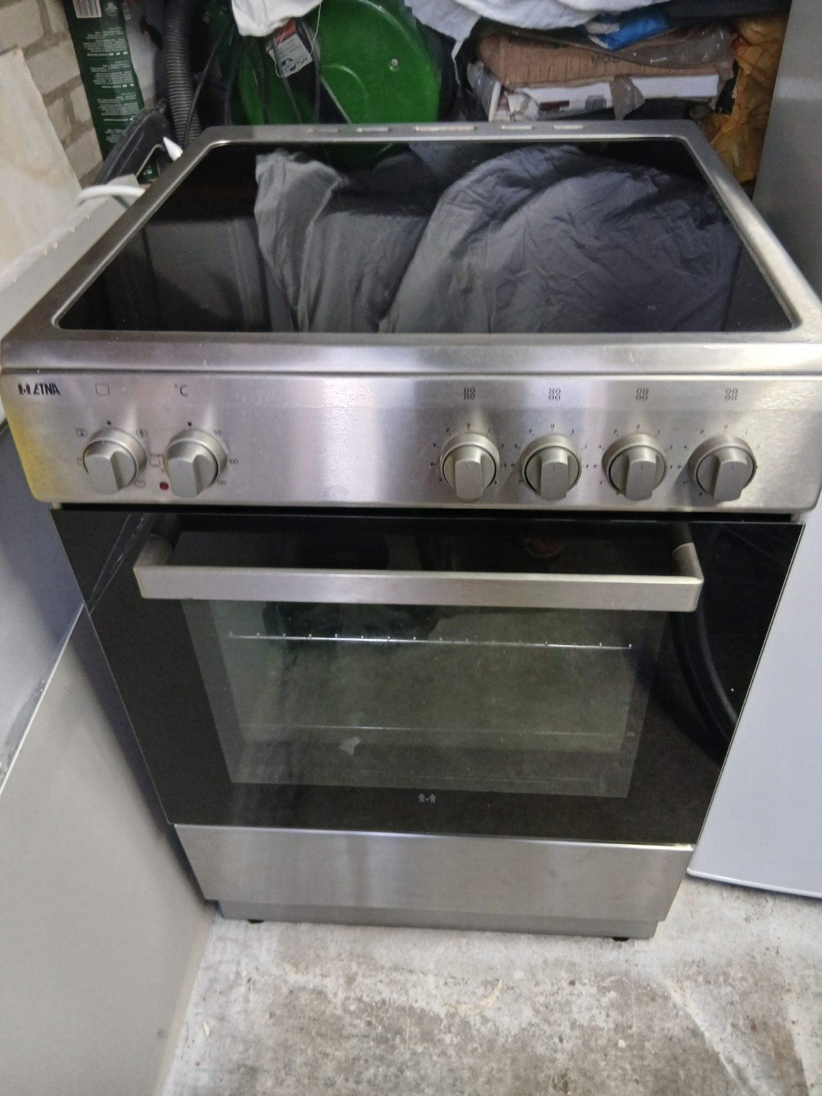 Keramisch fornuis met oven - Etha, Witgoed en Apparatuur, Fornuizen, 60 cm of meer, Keramisch, Zo goed als nieuw, Energieklasse A of zuiniger