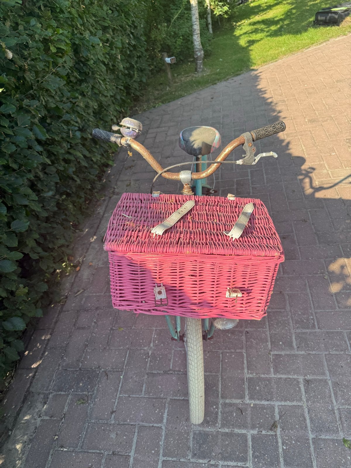 Kinderfiets opknapper met mandje, Ophalen, Gebruikt, Velgrem, 16 tot 20 inch