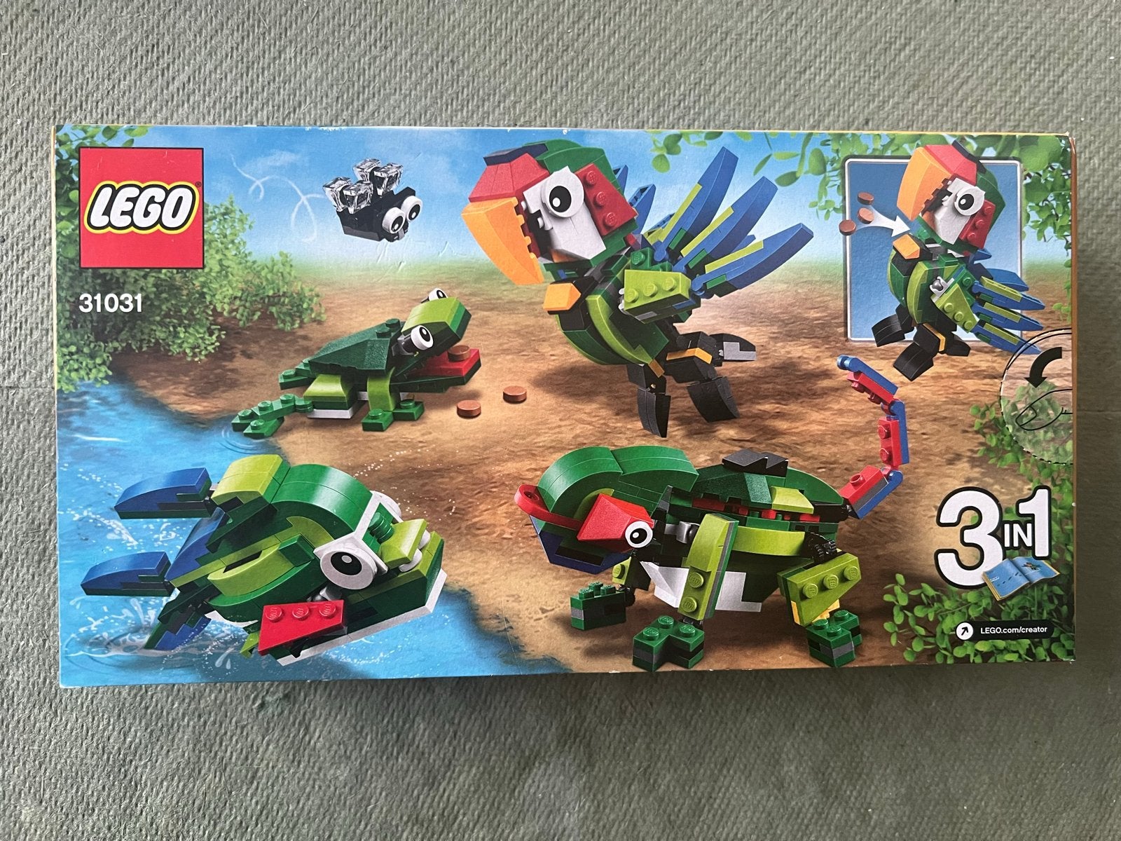Lego Creator 31031 Regenwouddieren 3-in-1 set, Lego, Nieuw, Ophalen of Verzenden, Compleet