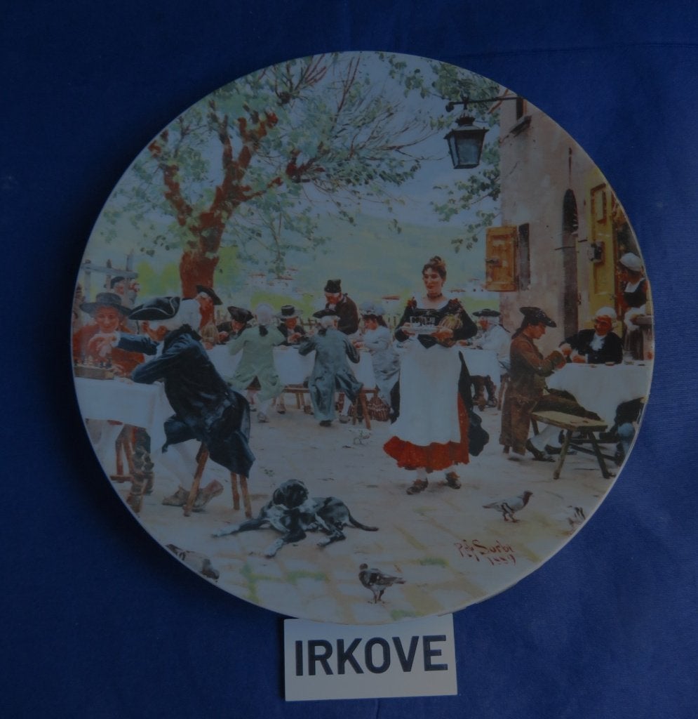 WANDBORD * ROMANTIEK 1800 * Porselein *, Verzenden
