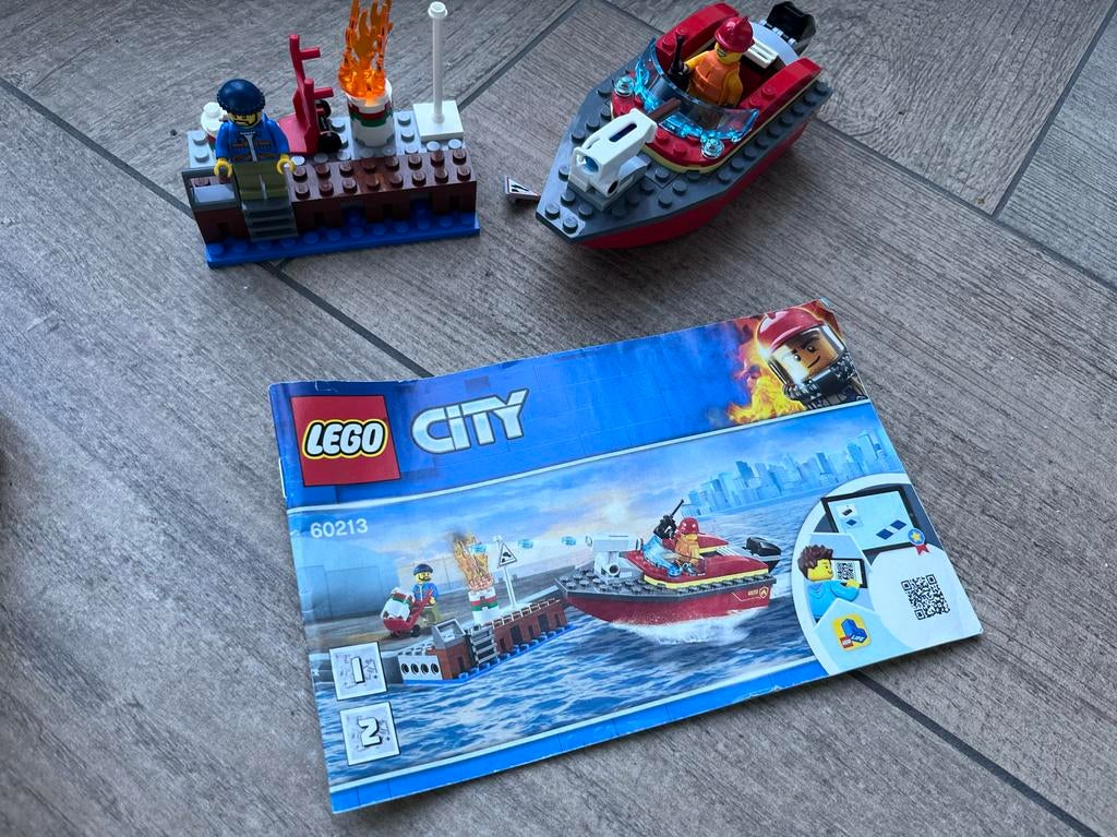 Lego City 60213 Brandweer Havenbrand, Lego, Ophalen of Verzenden, Complete set, Inclusief instructies