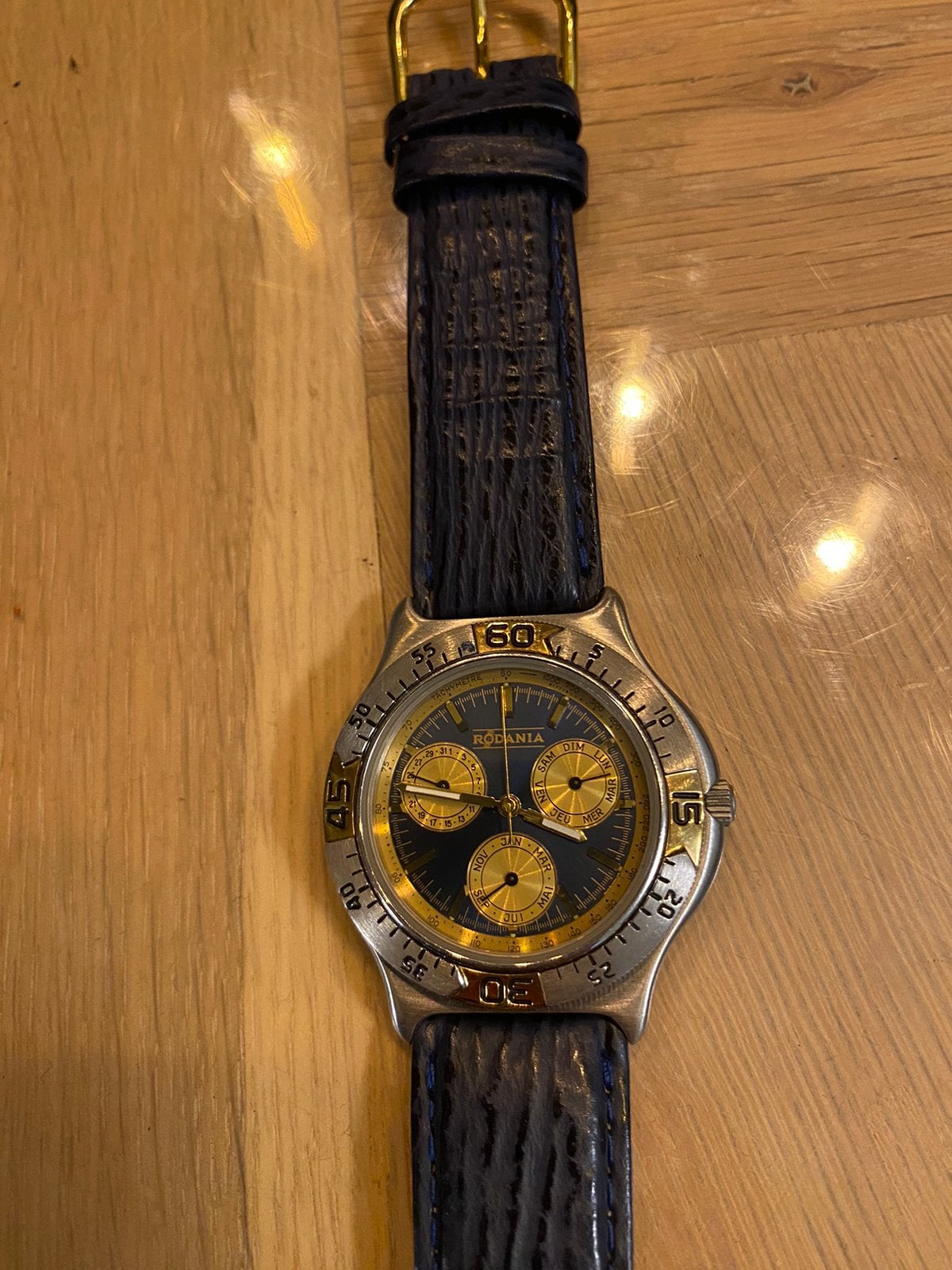 Rodania horloge breitling look chrono nieuwstaat heren, Ophalen of Verzenden