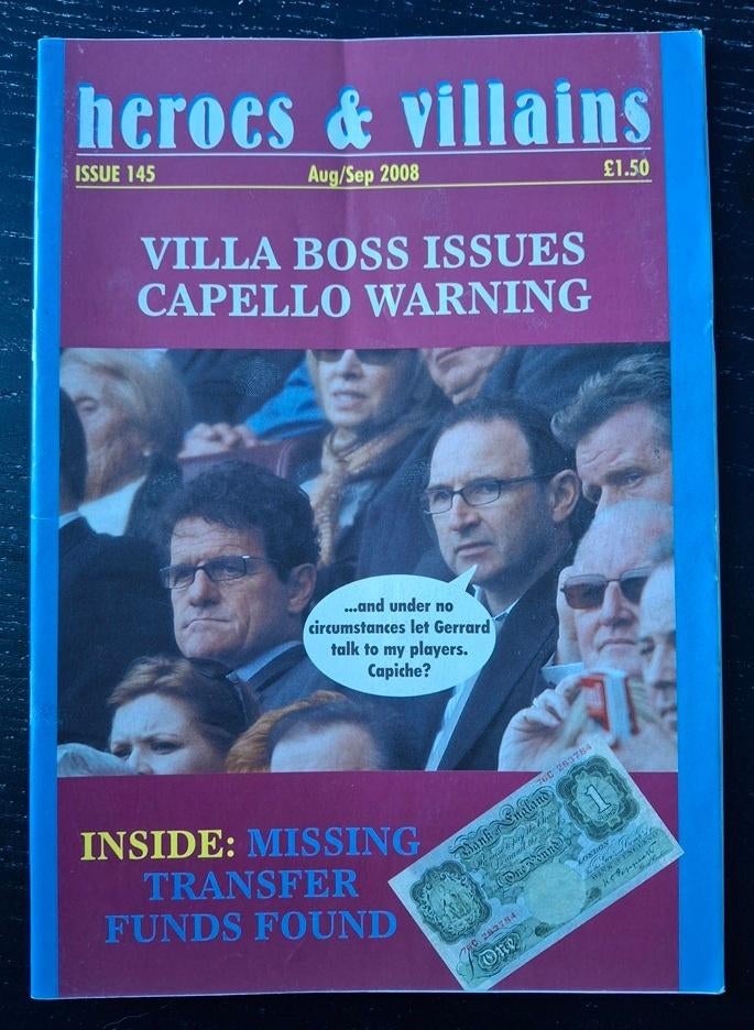 Fanzine Aston Villa, Ophalen, Zo goed als nieuw, Buitenlandse clubs, Poster, Plaatje of Sticker